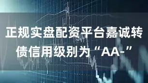 正规实盘配资平台嘉诚转债信用级别为“AA-”